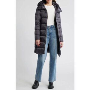 SAVE THE DUCK 'LYSA' Water-Repellent Quilted Puffer Coat, Ebony Grey